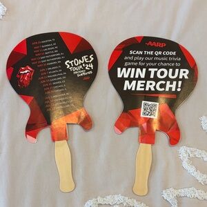 Rolling Stones Tour '24 Fan Merch Memorabilia AARP Set of 2